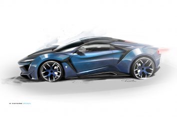 W Motors Fenyr Supersport Design Sketch by Exequiel Di Salvo