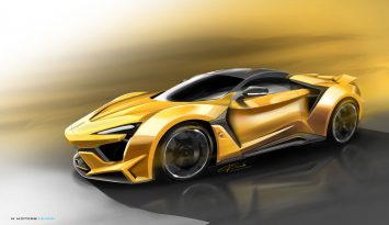 W Motors Fenyr Supersport Design Sketch by Exequiel Di Salvo