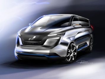 W Motors Iconiq Seven Concept Design Sketch Render