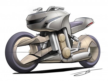 X4 Tour Bike Concept - Design Sketch